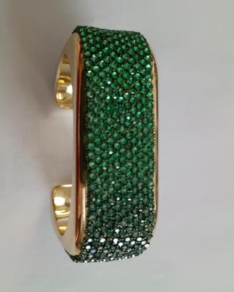 bracciale elettroformato dorato con pietre incast