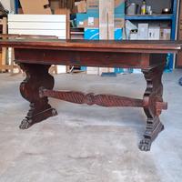 tavolo scrittoio  neorinascimentale