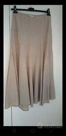 Gonna lunga beige 
