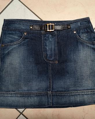 Minigonna Jeans, taglia 38, marca Benetton, nuova