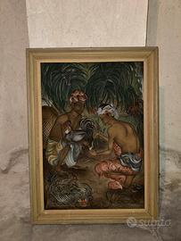 Dipinto Balinese risalente al 1963 firmato