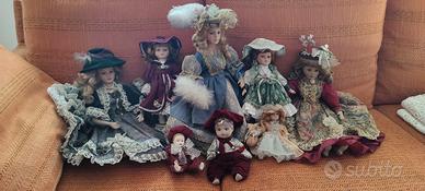 8 bambole da collezione