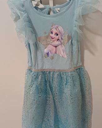 Abito Frozen Elsa H&M Disnay 6-8 Anni  122/128 cm