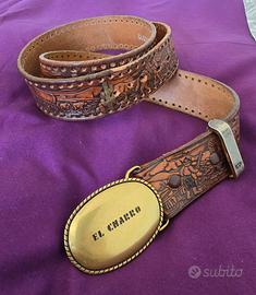 Cintura EL CHARRO originale vintage pelle western 