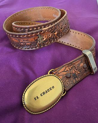 Cintura EL CHARRO originale vintage pelle western 