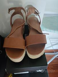 Sandali Zeppa Espadrillas Even&Odd 37 Cuoio