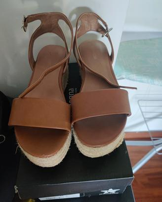 Sandali Zeppa Espadrillas Even&Odd 37 Cuoio
