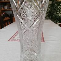 Vaso in cristallo inciso