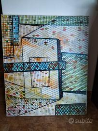 Quadro astratto Natale Autelitano anni 80 