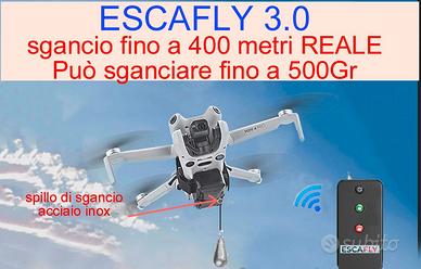 sistema sgancio drone pesca universale escafly 3.0