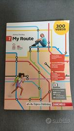 libro scolastico prima media My Route 