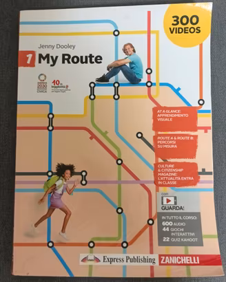 libro scolastico prima media My Route 