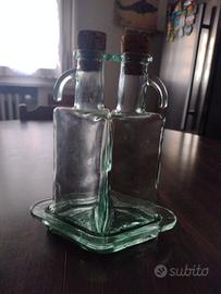 bottiglia olio aceto vetro