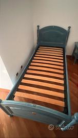 Letto singolo completo di doghe e testata 90x200