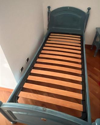 Letto singolo completo di doghe e testata 90x200