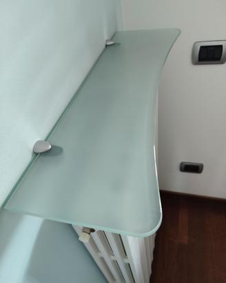 3 mensole in vetro satinato 