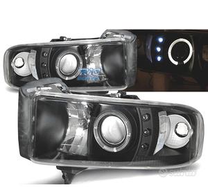 FARI PER DODGE RAM 94-01 LED OCCHI ANGELI NERO