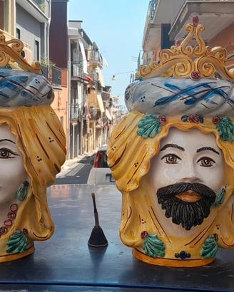coppia teste di moro di Caltagirone 