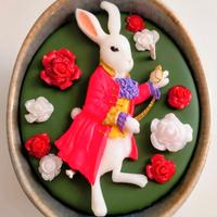 candela artigianale Bianconiglio Alice