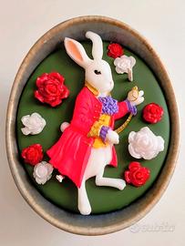 candela artigianale Bianconiglio Alice