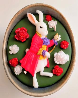 candela artigianale Bianconiglio Alice