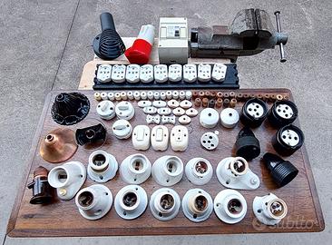 Lotto di materiale elettrico d'epoca