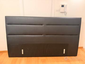 Testiera letto in pelle nera – 220 x 120 cm