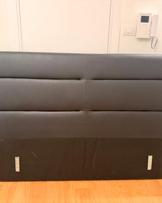 Testiera letto in pelle nera – 220 x 120 cm