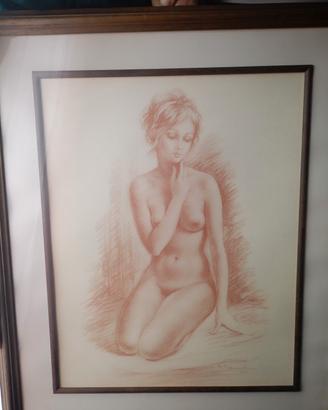 Disegno originale nudo femminile – firmato e datat