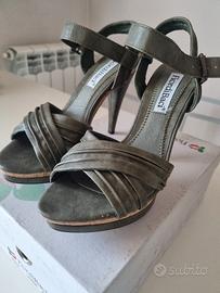 Scarpe estive donna mis 37 verdone tacco 12 