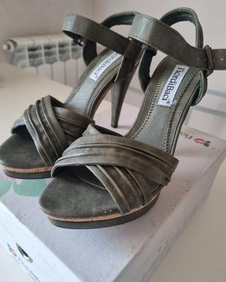 Scarpe estive donna mis 37 verdone tacco 12 