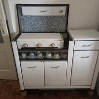 Mobile cucina in lamiera smaltata vintage 