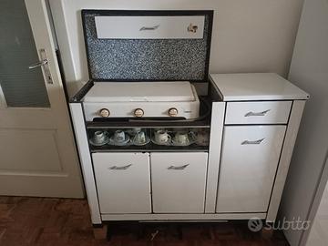 Mobile cucina in lamiera smaltata vintage 