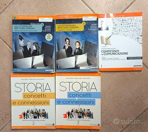 Libri di italiano e storia per superiori 