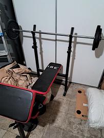 panca ise con bilanciere e 40kg di dischi 