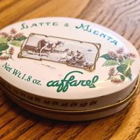 Scatola latta Caffarel caramelle latte e menta