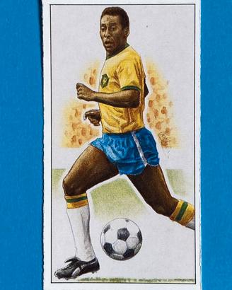 PELE Brazil WORLD SOCCER 1990 Figurina card calcio