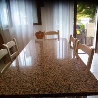 Tavolo da cucina marmo rosa porrino