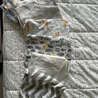 6 lenzuolini con angoli per materassino navicella