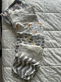 6 lenzuolini con angoli per materassino navicella