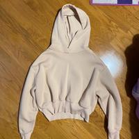 Felpa con cappuccio beige