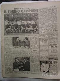 DOMENICA DEL CORRIERE N 27 / 1947 TORINO CAMPIONE