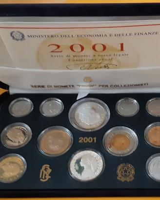 Serie divisionale lira 2001 proof