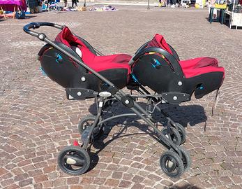 PASSEGGINO GEMELLARE CON DOPPIA SEDUTA