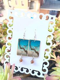 orecchini carta nichel free Bijoux pendant chic 