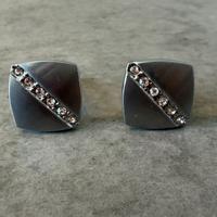 Gemelli da camicia eleganti in metallo con strass