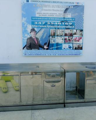 retrobanco appoggio in acciaio