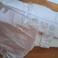 Culla Pali con materasso, paracolpi e trapuntina