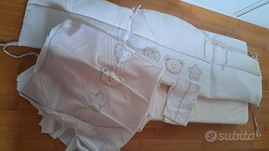 Culla Pali con materasso, paracolpi e trapuntina