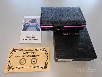Portafoglio MOERO saffiano viola zip RFID